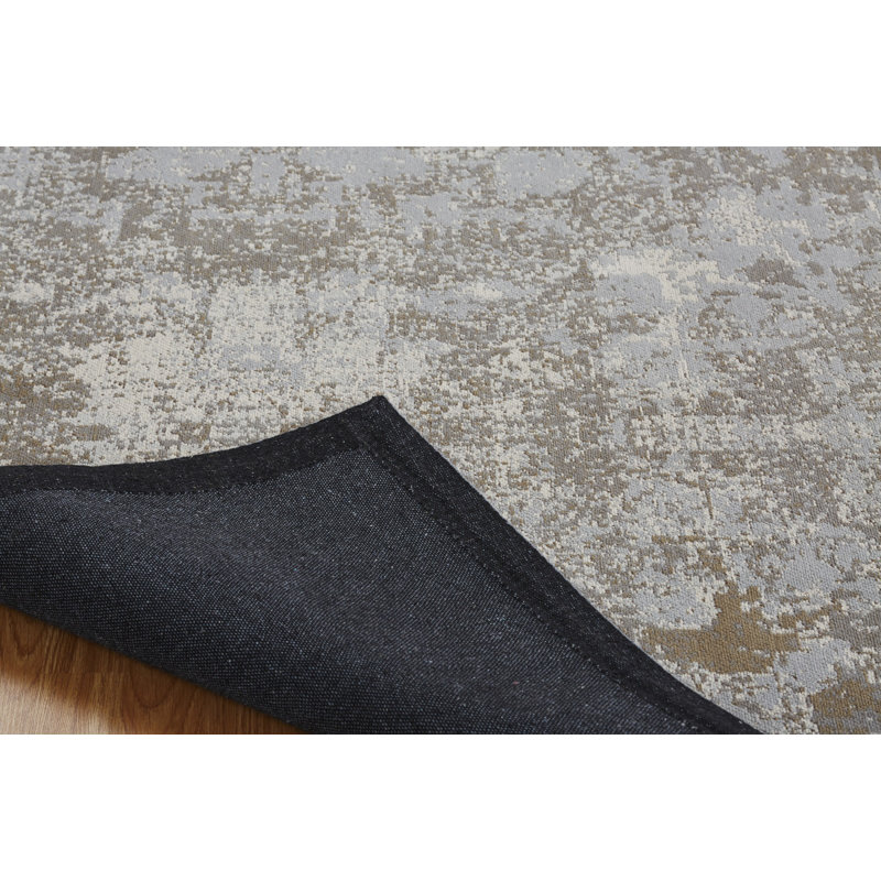 Shonna Cotton Abstract Area Rug in Gray, Rectangle 2' x 3'