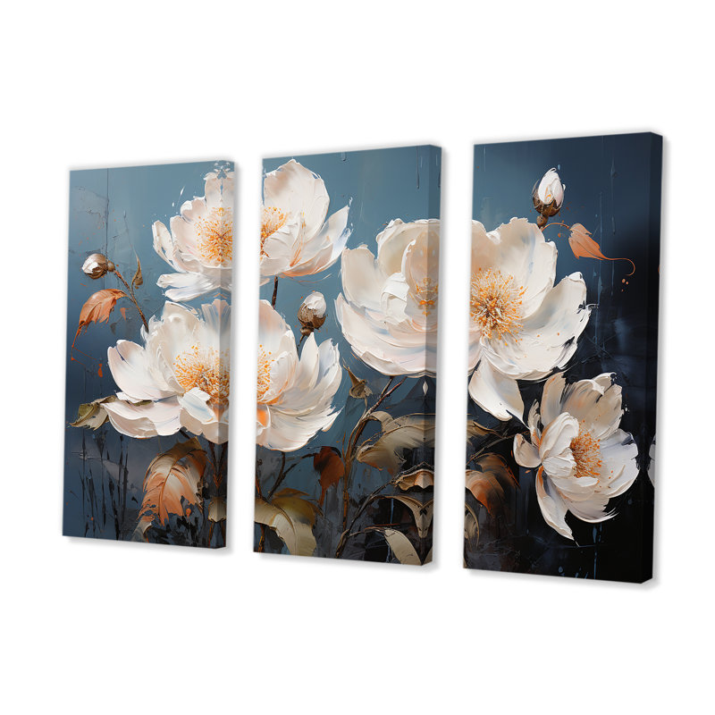 Peony Petal Poetry I - Pivoines, ensemble de reproductions d'art mural, H 28 po x l 36 po x P 1 po