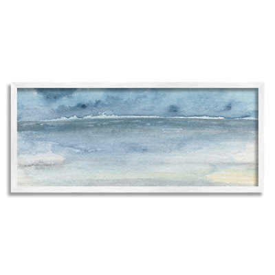 «Abstract Sea Waves Tide» par Regina Moore - peinture sur cadre flottant
