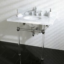 Classic 25” Basin and Metal Console Set, Luxury bathrooms, Crosswater  London