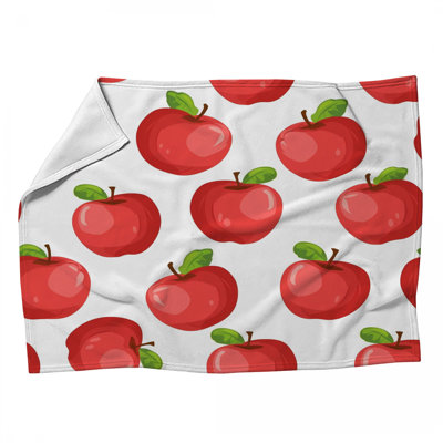Jeté en molleton Apples - Jeté de fruits pour canapés ou lits