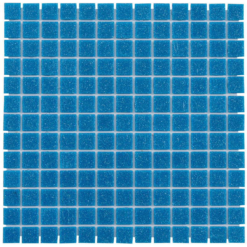 Dune 0.8" x 0.8" Glass Grid Mosaic Wall & Floor Tile , Azure Blue