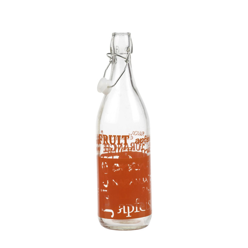 Glass Decorative Bottle, Orange