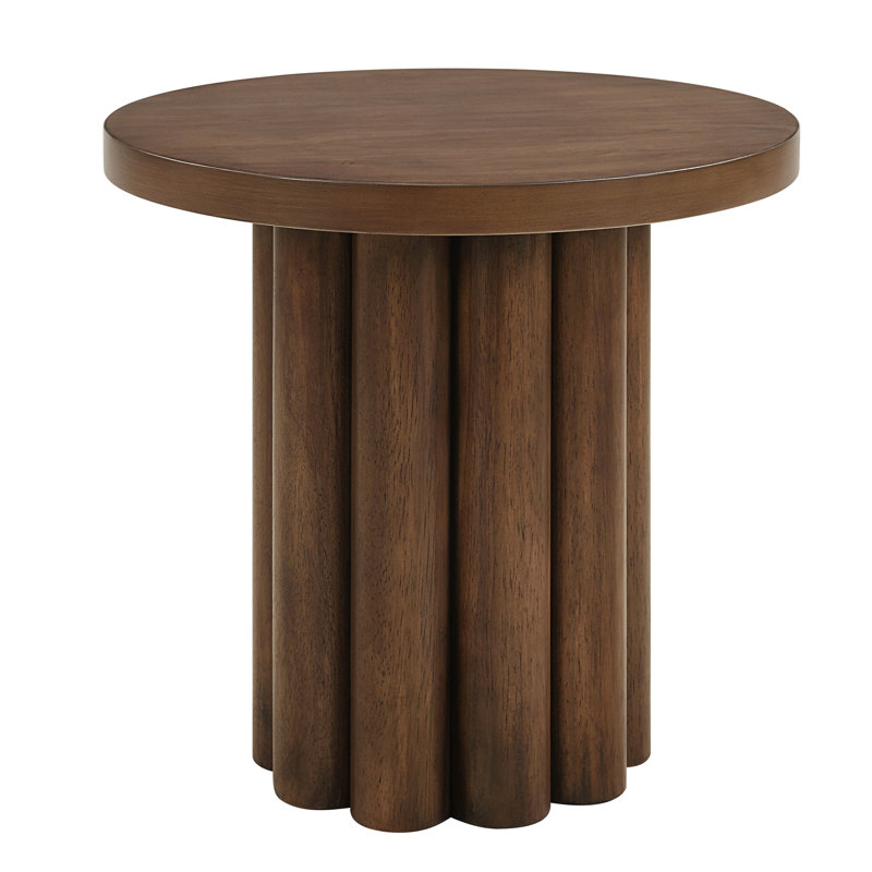 Table de bout polyvalente brune faite de matériaux durs avec une structure