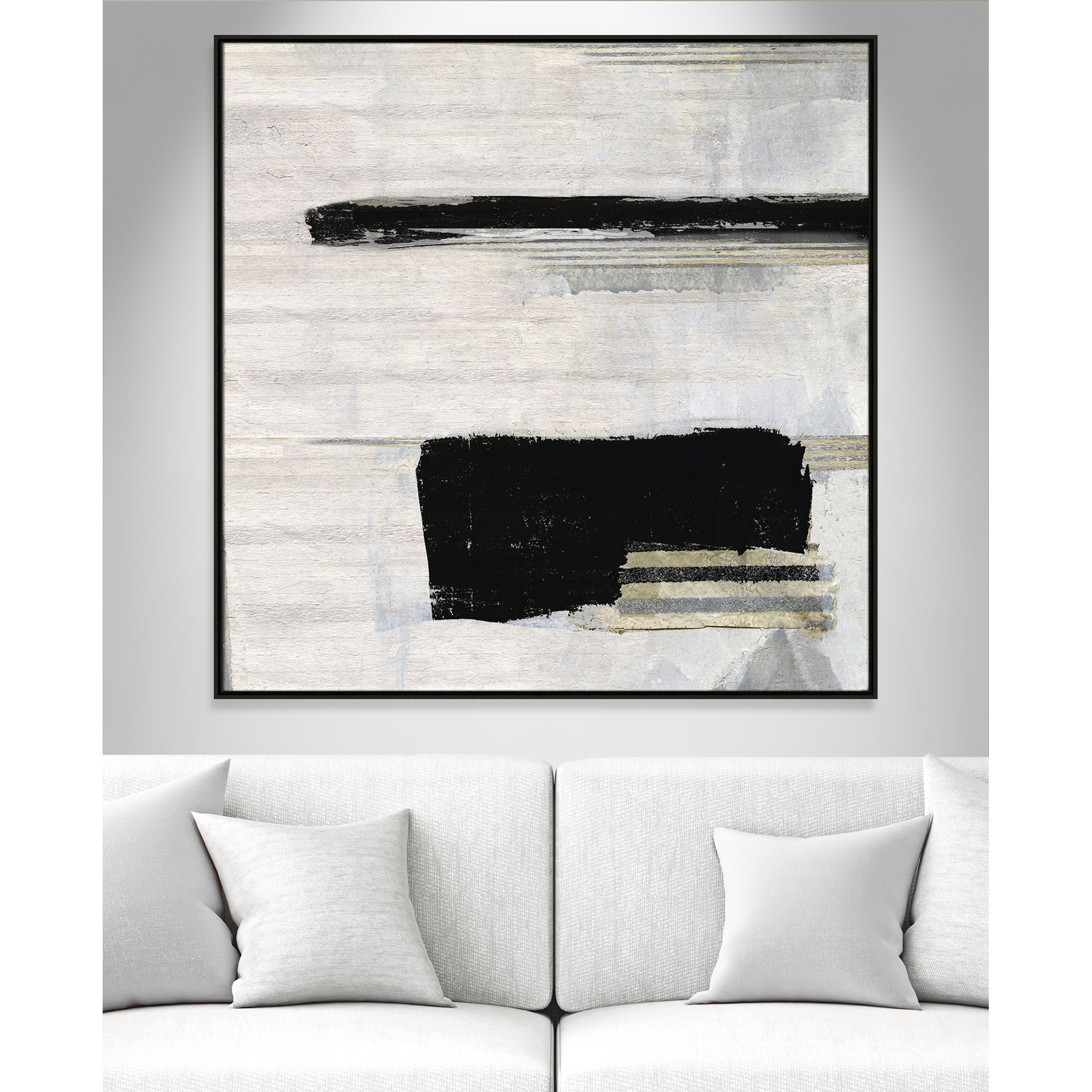 La Bande II Print by Sally Swatland, 46.5" H x 46.5" W, Espresso