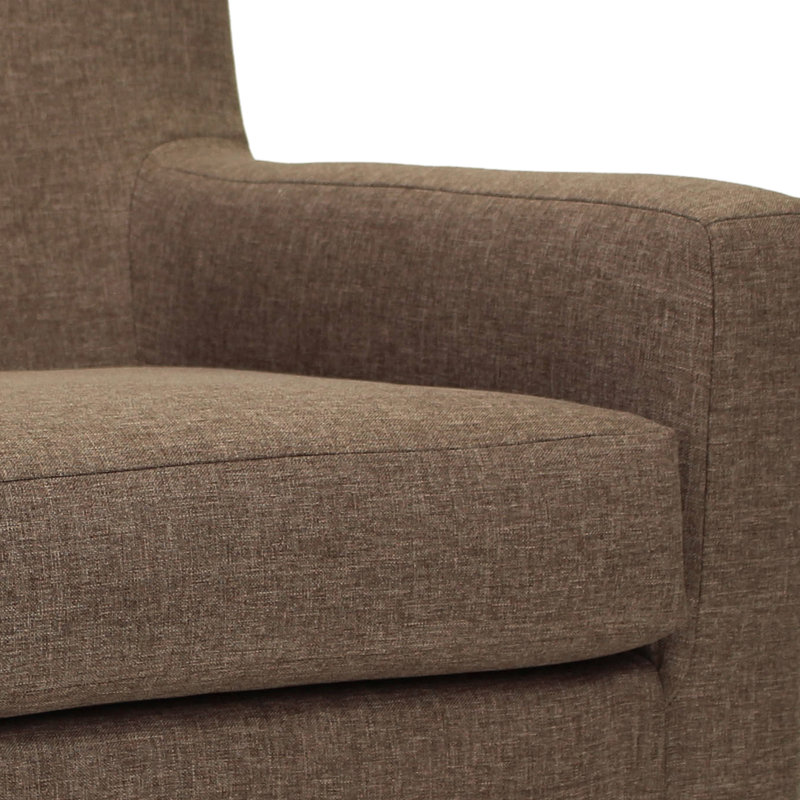 Donham Upholstered Armchair, Pecan Microsuede, Black