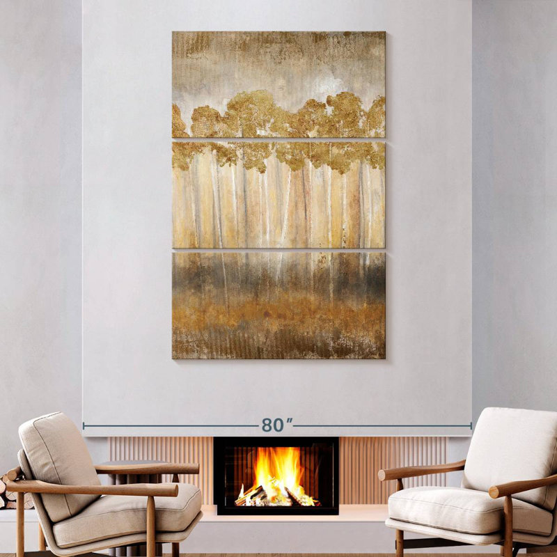 Avery Golden Horizon Trees, 74" H x 48" W