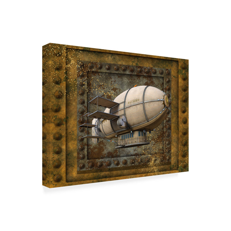 Art sur toile Avalin Tina Mitchell Steampunk Zeppelin Blimp, H 19 po x l 19 po x P 2 po
