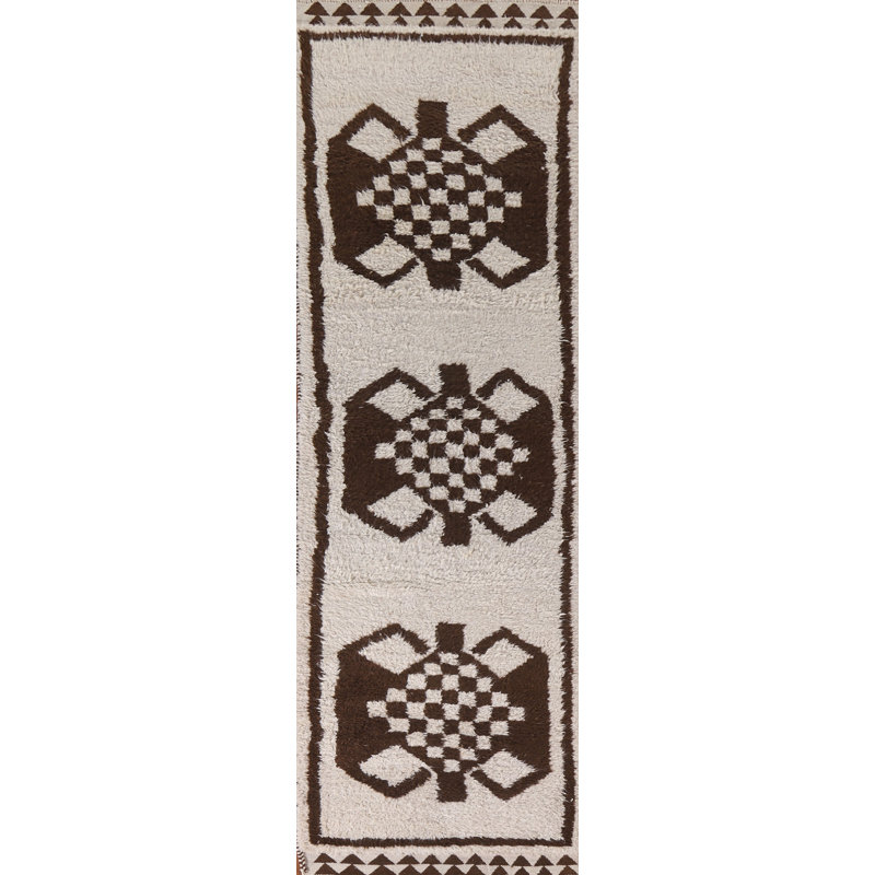Tapis de couloir moelleux en laine turque Anatolian 3 x 12