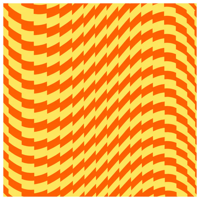 Couvertures en zigzag jaunes et orange, L 50 po x H 60 po