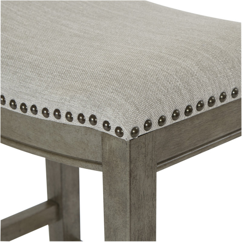 Tabouret de bar et de comptoir Clewiston, Gris, Tabouret de bar (siège d'une hauteur de 29 po), Gris antique