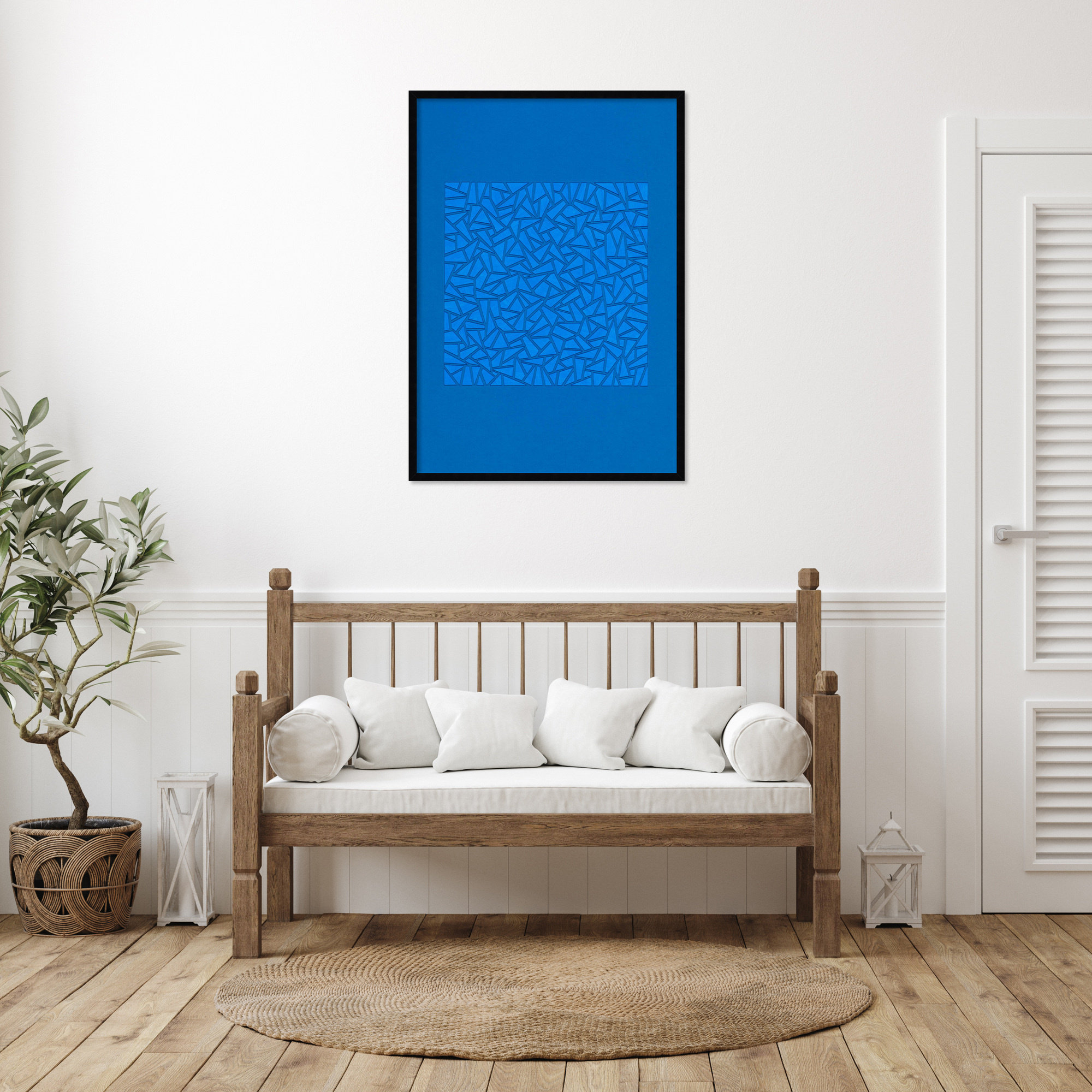 Blue World by Alex Dunn, Black, 41" H x 29" W