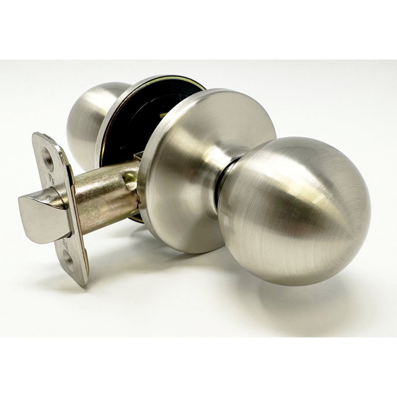 Bouton de porte de passage Hudson, Nickel satiné