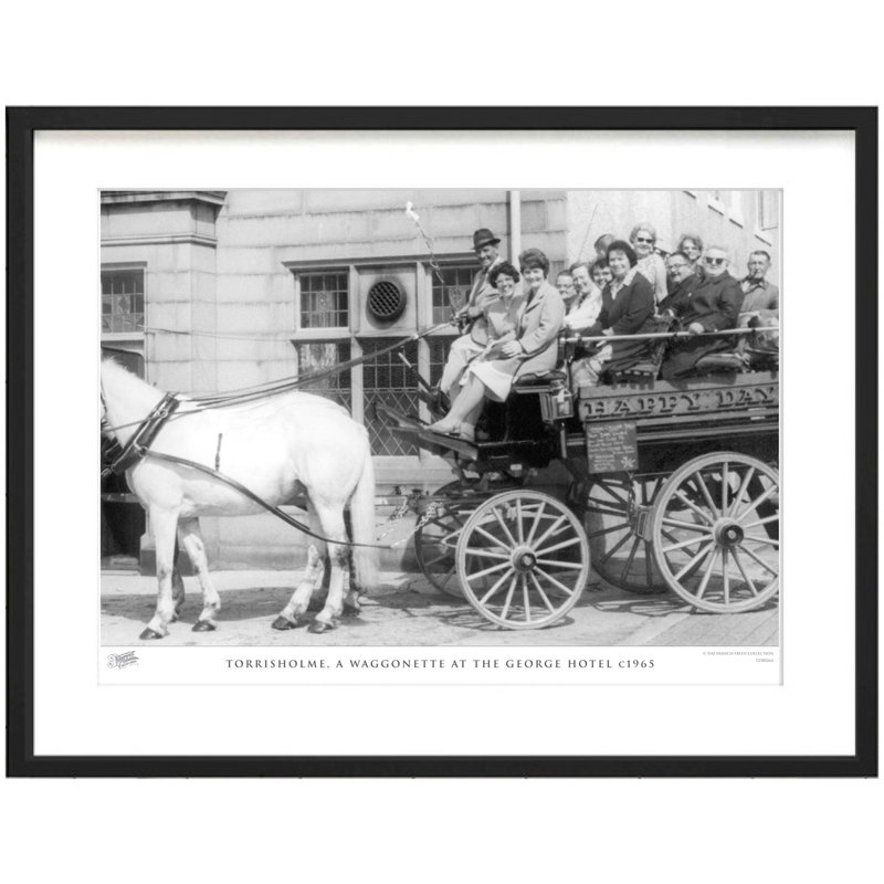 Torrisholme, A Waggonette At The George Hotel C1965 - Single Picture Frame Print, 28cm H x 36cm W x 2.3cm D