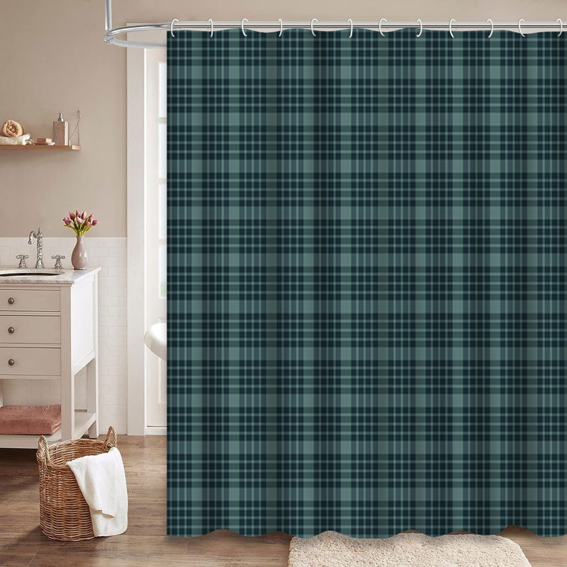 Rideau de douche Tartan, L 72 po x l 84 po