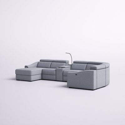 Ashonda 6 - Piece Upholstered Power Reclining Sectional Available in two colors