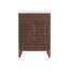  Meuble-lavabo 24 po avec comptoir en céramique Cove, armoire de salle de bain Mid-Century en bois entièrement assemblée, noyer