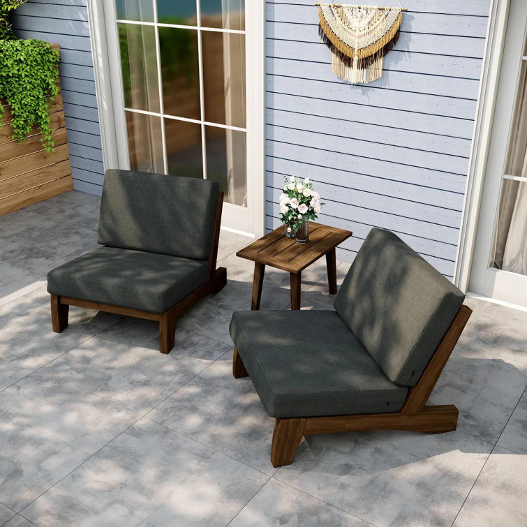 Ensemble de conversation d'extérieur 2 pièces avec coussins pour patio ou jardin Polett