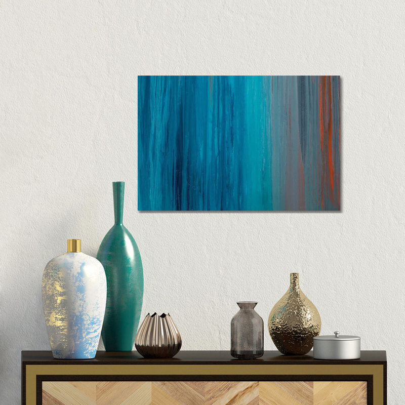 «Drenched in Teal II», reproduction d'art sur toile tendue, H 12 po x l 18 po, Toile tendue, Ne s’applique pas