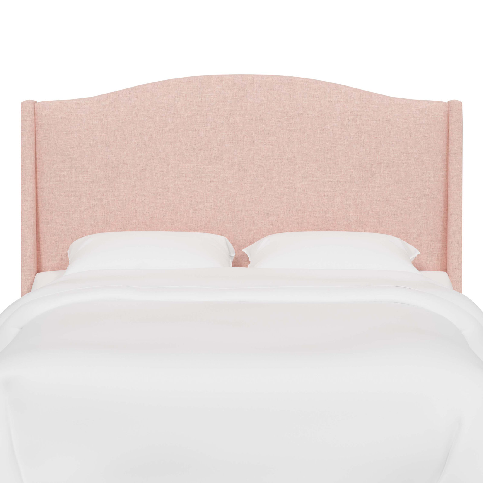 Byrd Cotton Headboard, Zuma Rosequartz Textured Linen, Queen