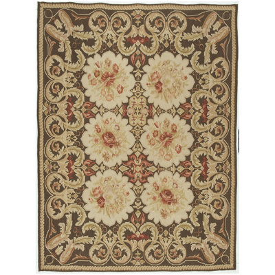 Wool Floral Area Rug