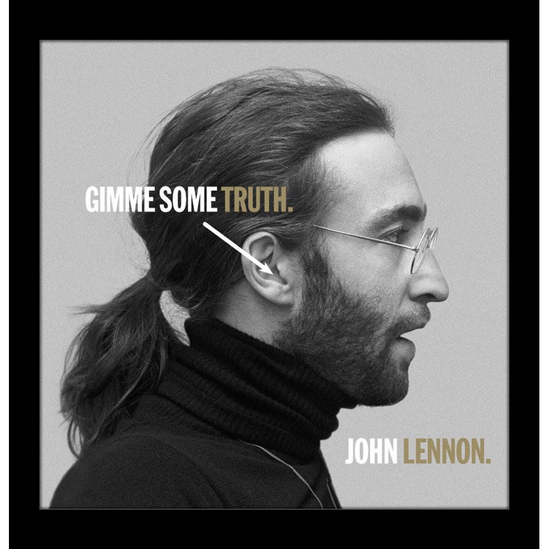 John Lennon - Gimme Some Truth 12 x 12 Under Plexi, affiche encadrée