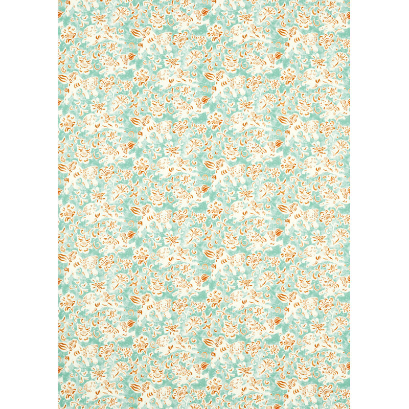 Koya Fabric, Azul/Paprika