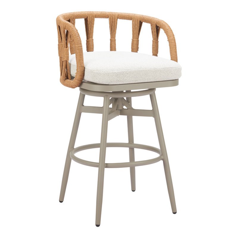 Tabouret de bar pivotant pour l'extérieur, siège commercial moderne et durable