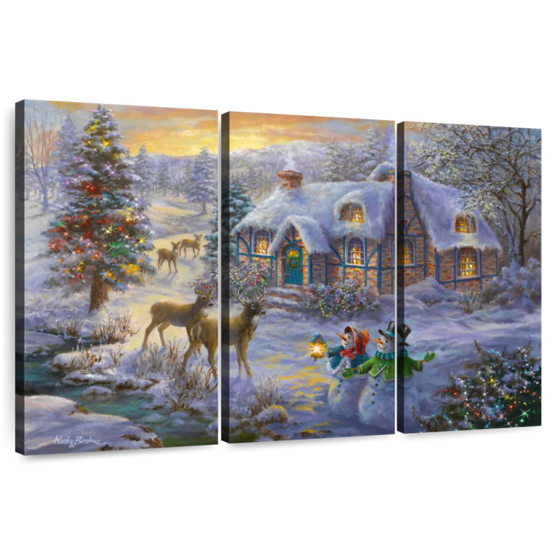 Christmas Cottage II, H 28 po x l 45 po