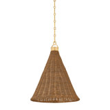 Kensington Pendant in Aged Brass by Mark D. Sikes
