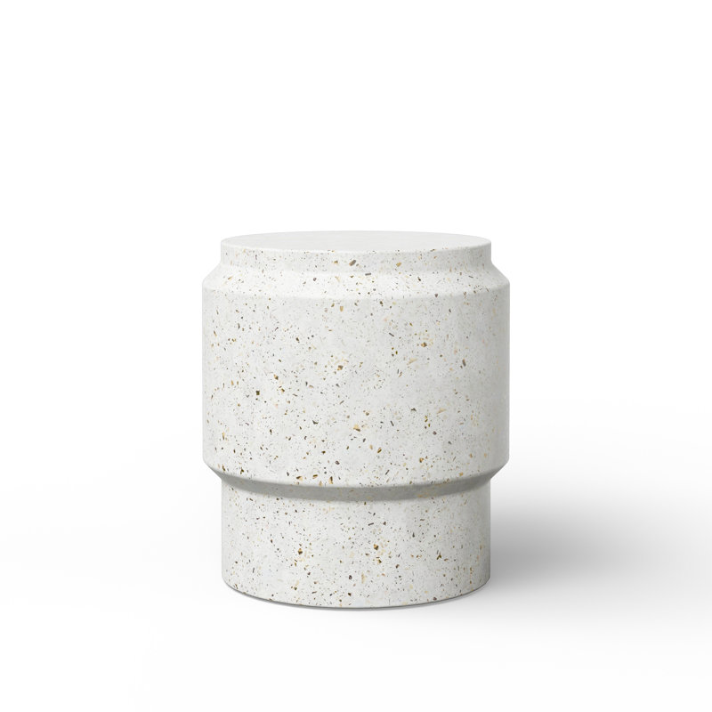 Cassis Accent Stool, Ivory Terrazo