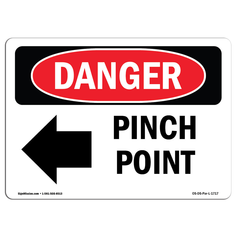 SignMission Pinch Point Aluminum Sign 12 x 18 | Wayfair