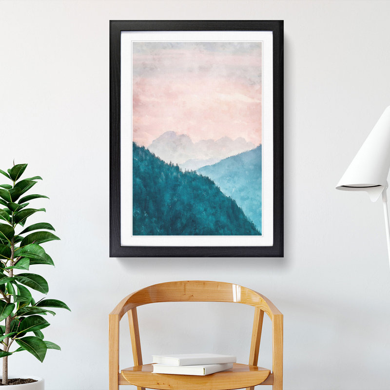 The Forest Angles - Picture Frame Painting Print, Black Framed, 87cm H x 62cm W x 2cm D