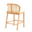 Tabouret de comptoir d'intérieur en bois Tatti, avec revêtement, ensemble de 2