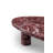 13" Red Marble Triangular End Table