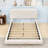 Teddy Fleece Upholstered Platform Bed with Curve-Shaped Design and Slats-856298112-856298116
