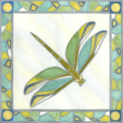 Mini Luminous Dragonfly I by Vanna Lam - Wrapped Canvas Print