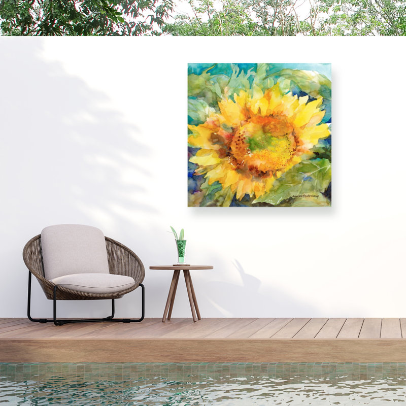 Macmillan UV Resistant and Water Resistant All-Weather Canvas Plants & Flowers Wall Decor, 14" W x 14" H