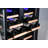 EdgeStar 24 Inch Wide 36 Bottle Built-In Wine Cooler with Dual Cooling Zones and French Doors