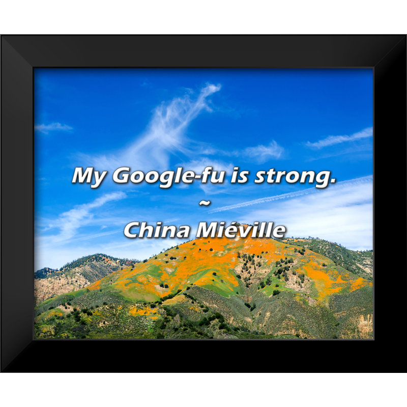 China Miéville Citation: My Google-fu est fort.