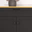 Versatile Wood Grain Sideboard With Adjustable Shelves-343733733