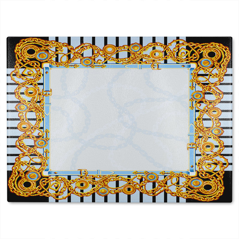Chains Glass Chopping Board