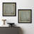 Green Geometric Polygons Abstract Shapes Framed On Canvas 2 Pieces Set-123399661-123399662