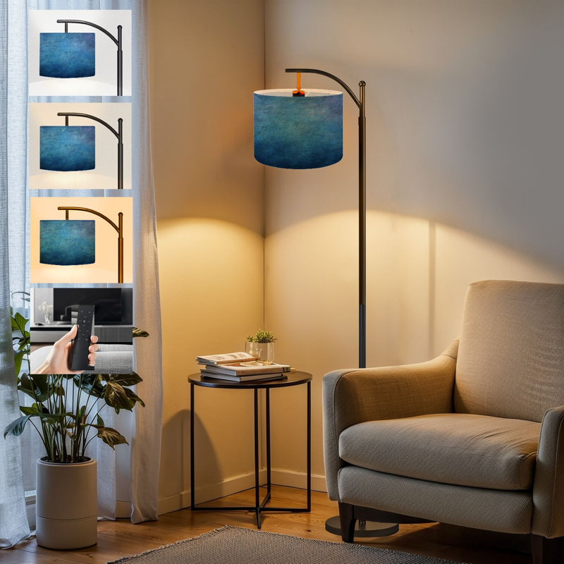  Lampe sur pied Arc Marble Blue