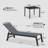 Outdoor Metal Chaise Lounge with Table-1675450435