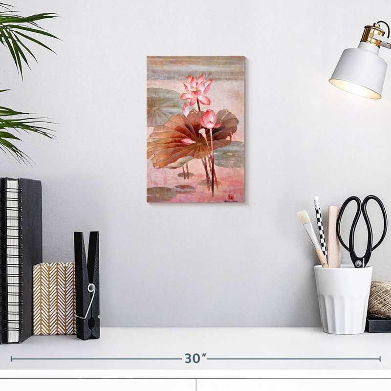 Harnek Lotus Autumn Light, 12" H x 8" W