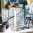 Dining Table Pine Round Solid Wood Top Metal Base Dining Table-86560744