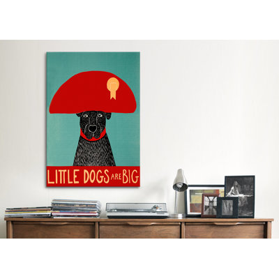 Little Dogs Are Big by Stephen Huneck Painting Print on Wrapped Canvas