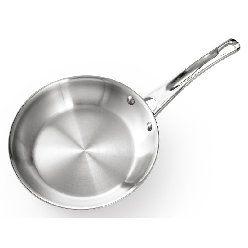 Poêle en acier inoxydable Ozeri Professional Series, édition restaurant sans PTFE, fabriquée au Portugal, 8"