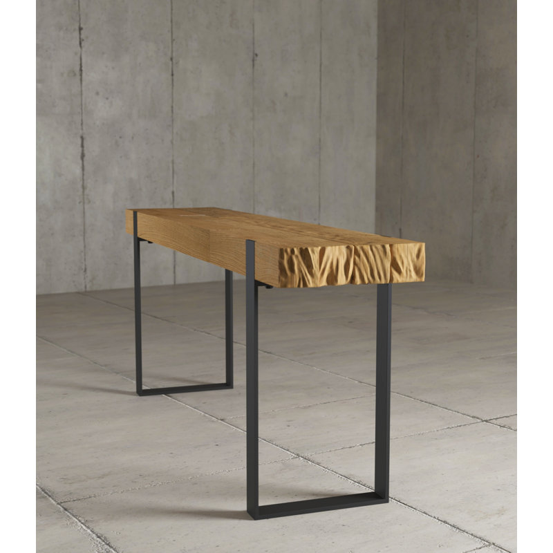 Fleener 55.25'' Solid Wood Top Console Table